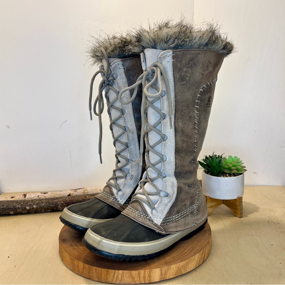 *Sorel | Cate the Great Winter Boots in Taupe/Tan Suede/Leather Size 7